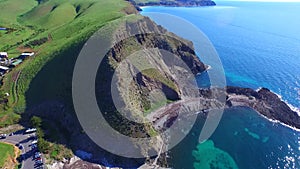 Aerial view of Second Valley Jetty and foreshore