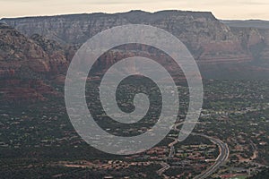 Aerial view of Sedona Arizona