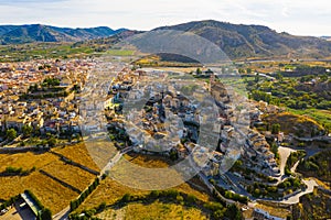 Aerial view of Seehin municipality in Spain, province of Murcia photo