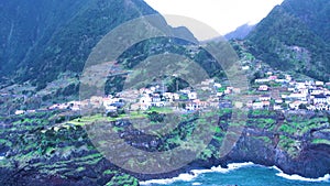 Aerial view of Seixal Madeira Islands, Portugal.