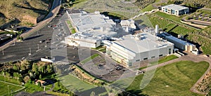 An aerial view of an On Semiconductor manufacturing plant.