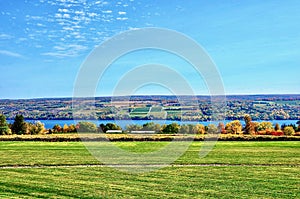 Aerial view of Seneca Lake Shore,  New York