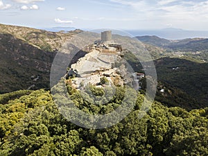 Aerial view of the Seneca Tower, Corsica, France