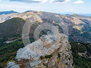 Aerial view of the Seneca Tower, Corsica, France photo