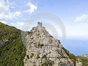 Aerial view of the Seneca Tower, Corsica, France photo
