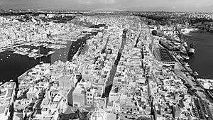 Aerial view of Senglea in Malta Island