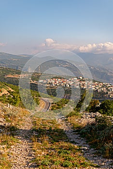 Aerial view of Senj town, touristic destination in Croatia