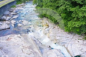 Aerial view of the Serio river photo