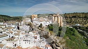 Aerial view of Setenil de las Bodegas, Andalusia. Southern Spain photo