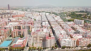 Aerial view of Seville city, the capital of AndalucÃ­a