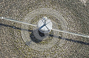 Aerial view of sewage treatment plant