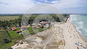 Aerial view of Shabla beach and on the Black sea photo