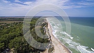 Aerial view of Shabla beach on the Black sea photo