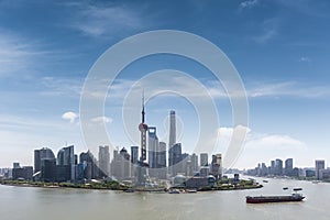 Aerial view of shanghai skyline