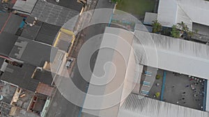 Aerial view of shanty town in Rio De Janeiro Brazil