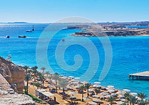 Aerial view of Sharm El Sheikh beach, Sinai, Egypt