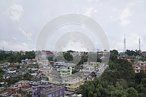 Aerial view of Shillong city