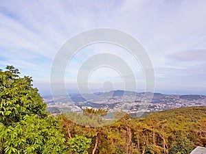 Aerial view of Shillong town from Shillong Peak