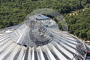 Aerial view of shopping center in Berlin