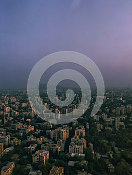 Aerial view shot from airplane journey.