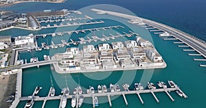 Aerial View Showcasing Cyprus's Marina, Luxury Hotels