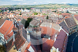 Aerial view of Sibiu