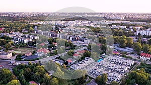 Aerial view of Siekierki housing estate in Warsaw, Poland