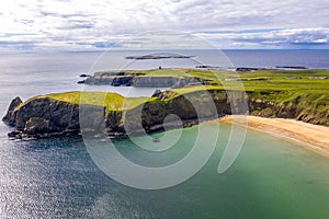 Aerial view of the Silver Strand in County Donegal - Ireland