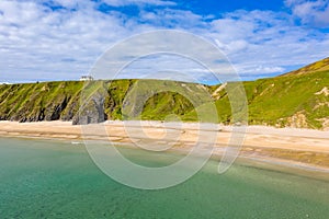 Aerial view of the Silver Strand in County Donegal - Ireland