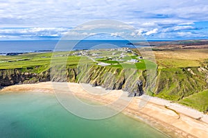 Aerial view of the Silver Strand in County Donegal - Ireland