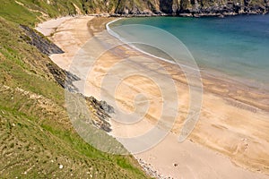 Aerial view of the Silver Strand in County Donegal - Ireland