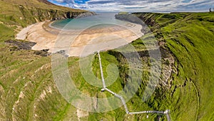 Aerial view of the Silver Strand in County Donegal - Ireland