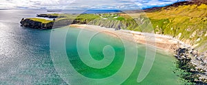 Aerial view of the Silver Strand in County Donegal - Ireland