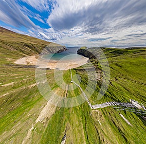 Aerial view of the Silver Strand in County Donegal - Ireland