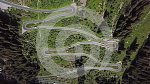 Aerial view of Silvretta-Bielerhohe Road, Austria.