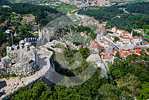 Aerial view of Sintra city, Portugal photo