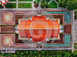 Aerial view of Sirindhorn Wararam(Wat Phu Prao) in Ubon rajchathani,Thailand