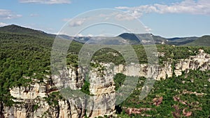 Aerial view of Siurana Canyon.