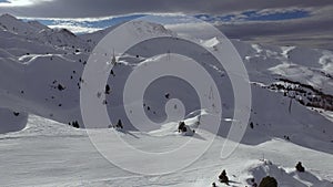 Aerial view of a ski slope