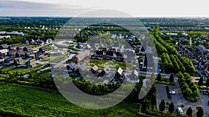 Aerial view of Skoatterwald in Heerenveen