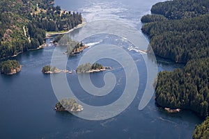 Aerial view of Skookumchuck Narrows