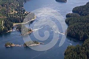 Aerial view of Skookumchuck Narrows