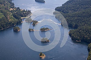 Aerial view of Skookumchuck Narrows