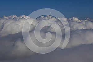 Aerial view sky and clouds
