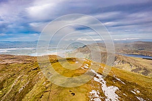 Aerial view of Slieve Tooey by Ardara in County Donegal - Ireland