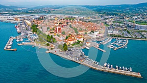 Aerial view of Slovenian town Koper