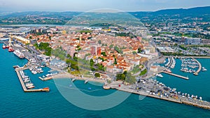 Aerial view of Slovenian town Koper