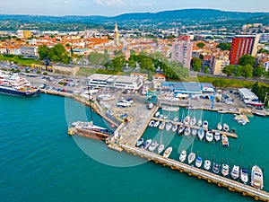 Aerial view of Slovenian town Koper