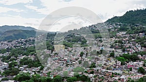 Aerial view of the slum of Tegucigalpa Honduras.