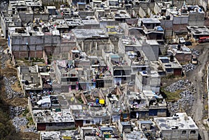 Aerial view of slums in mexico city photo